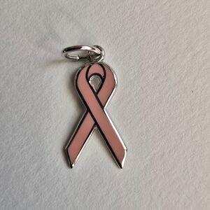 Pink Breast Cancer Awareness Ribbon Charm